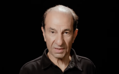 Actor Sasson Gabbay appears in a video released July 22, 2024, protesting planned changes to the film industry by Culture Minister Miki Zohar (Screenshot)